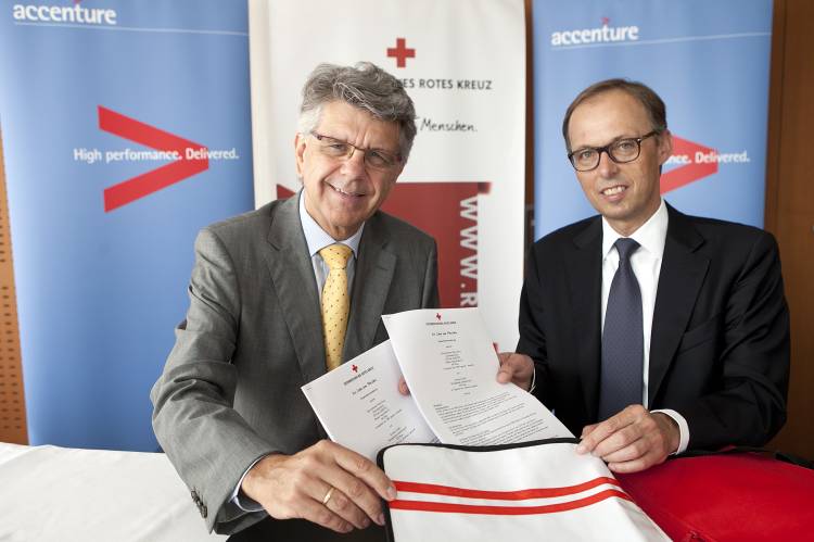 Rotes Kreuz Österreich und accentures am 23 Mai 2012.